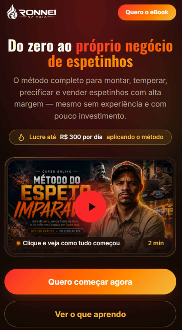 Página do curso Ronnei na Veia